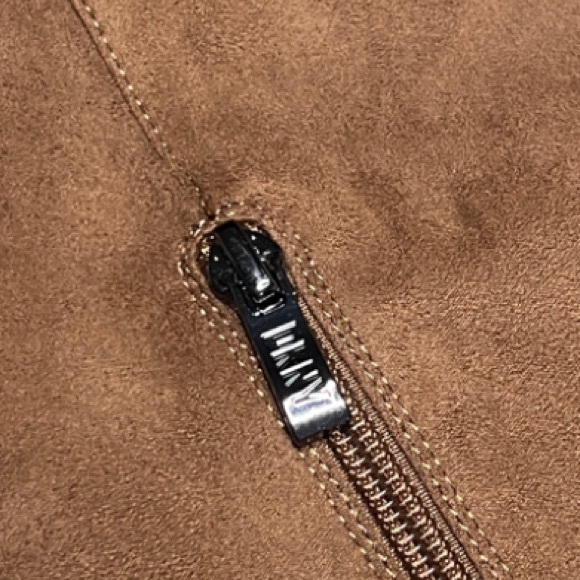 DKNY Cilli Boot Over the Knee / Pecan Brown Vegan Suede Partial Zipper Size 9 - Picture 12 of 17